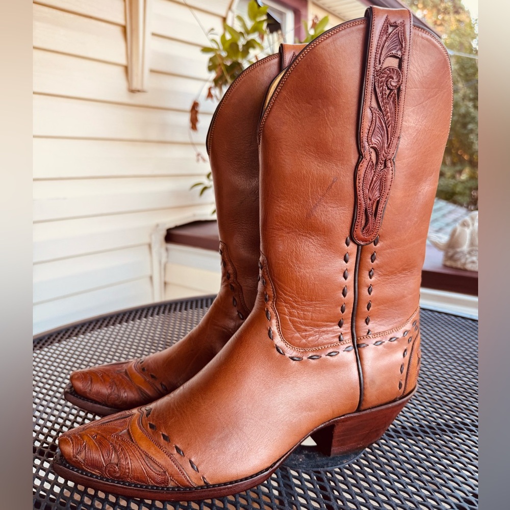 Falconhead Tres Outlaw Hand Tooled Cowboy Boot